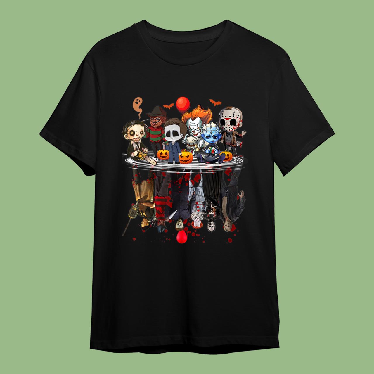 Skitongift Horror Movies Character Halloween Gift T-Shirt
