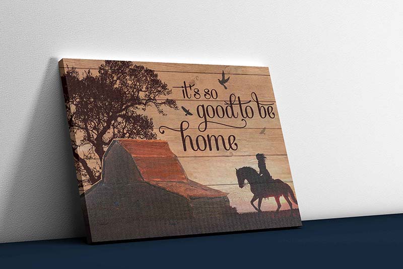 Skitongifts Wall Decoration, Home Decor, Decoration Room Horse It's So Good To Be Home TT1203
