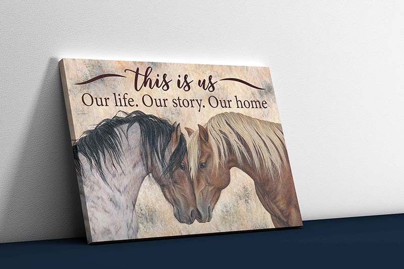 Skitongifts Wall Decoration, Home Decor, Decoration Room Horse - This Is Us Our Life Our Story Our Home-TT1703