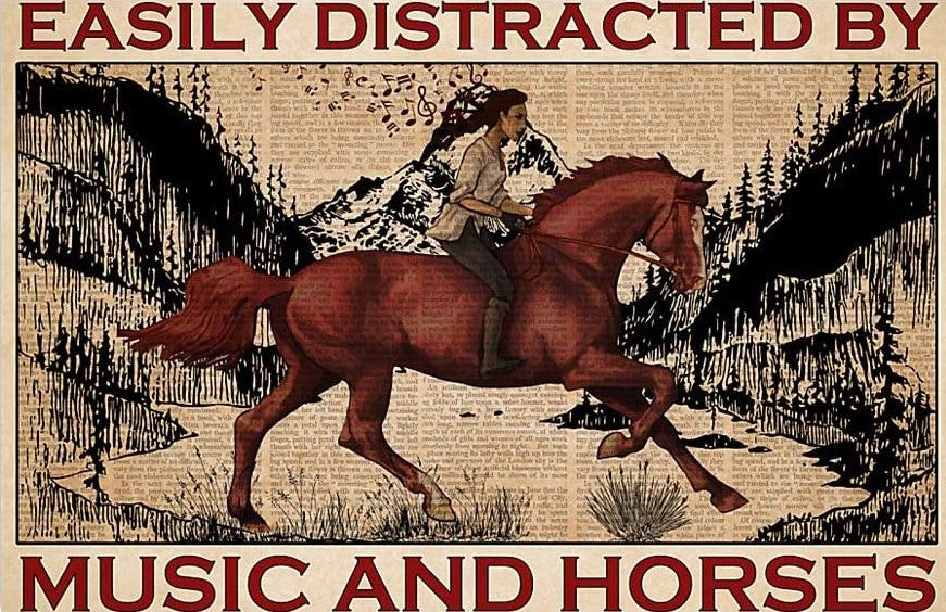Horse Easily Distracted by Music and Horses Landscape