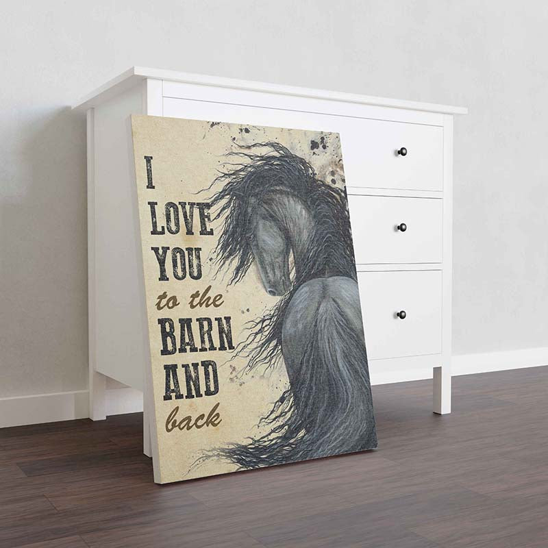 Skitongifts Wall Decoration, Home Decor, Decoration Room Horse I Love You To The Barn & Back-TT0501