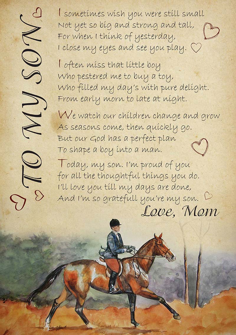 Horse Mom To My Son I'M Proud Of You Christmas Ideas TT2009