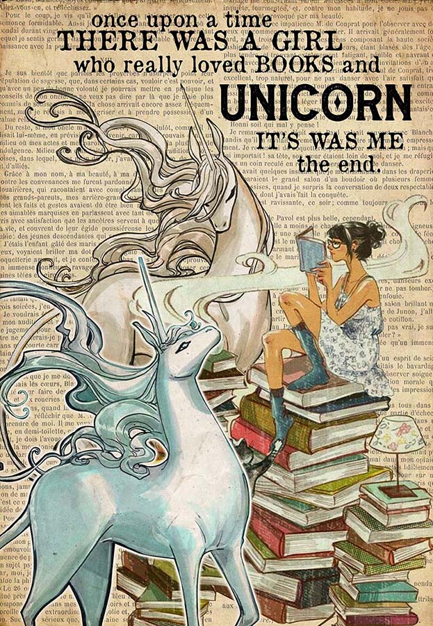 Horse Once Upon A Time Reading Unicorns-MH2209
