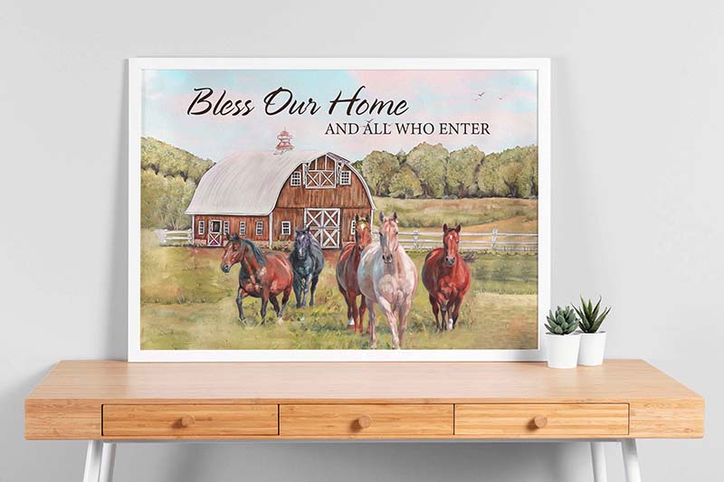 Horses-Bless our home and all who enter-TT2103