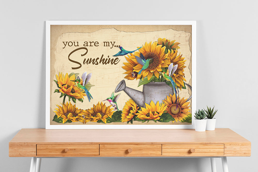 Hummingbird Sunflower You are My Sunshine