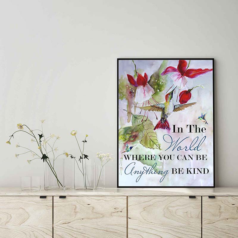 Skitongifts Wall Decoration, Home Decor, Decoration Room Hummingbird In The World Where You Can Be Anything TT0803