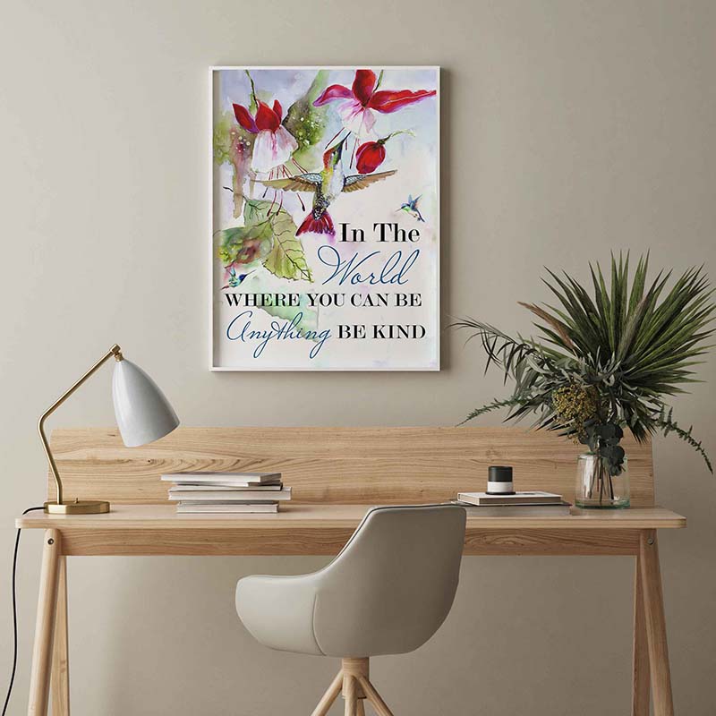 Skitongifts Wall Decoration, Home Decor, Decoration Room Hummingbird In The World Where You Can Be Anything TT0803