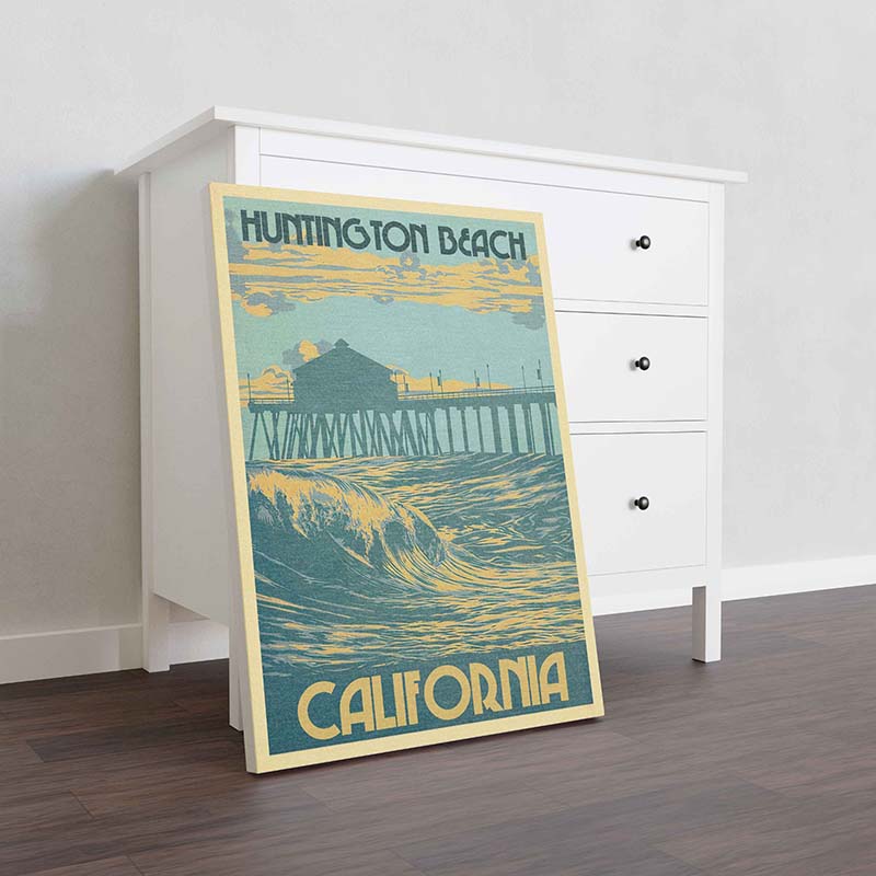 Skitongifts Wall Decoration, Home Decor, Decoration Room Hungtington Beach California-TT0810