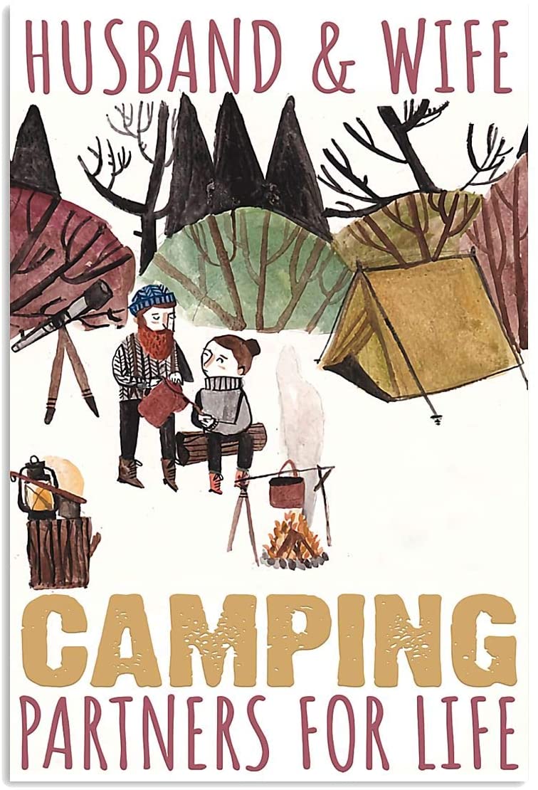 Husband And Wife Camping Partners For Life Couple Love Adventure Picnic Hobby