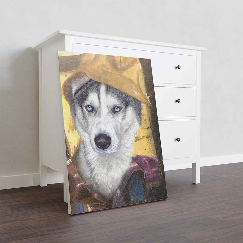 Skitongifts Wall Decoration, Home Decor, Decoration Room Husky Dog Plumber-TT1012