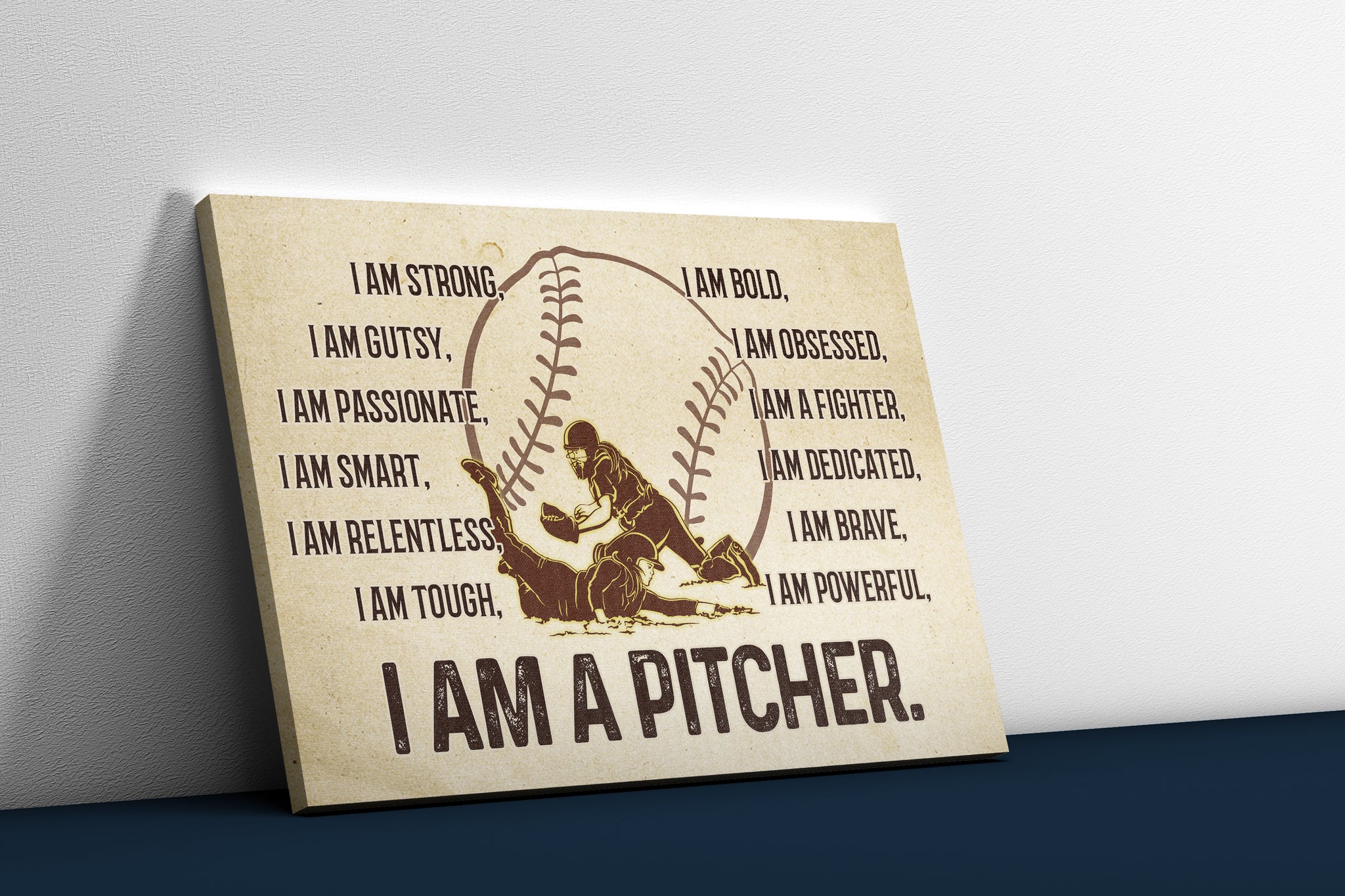 Skitongifts Poster No Frame, I Am A Pitcher - Softball, Wall Art, Home Decor