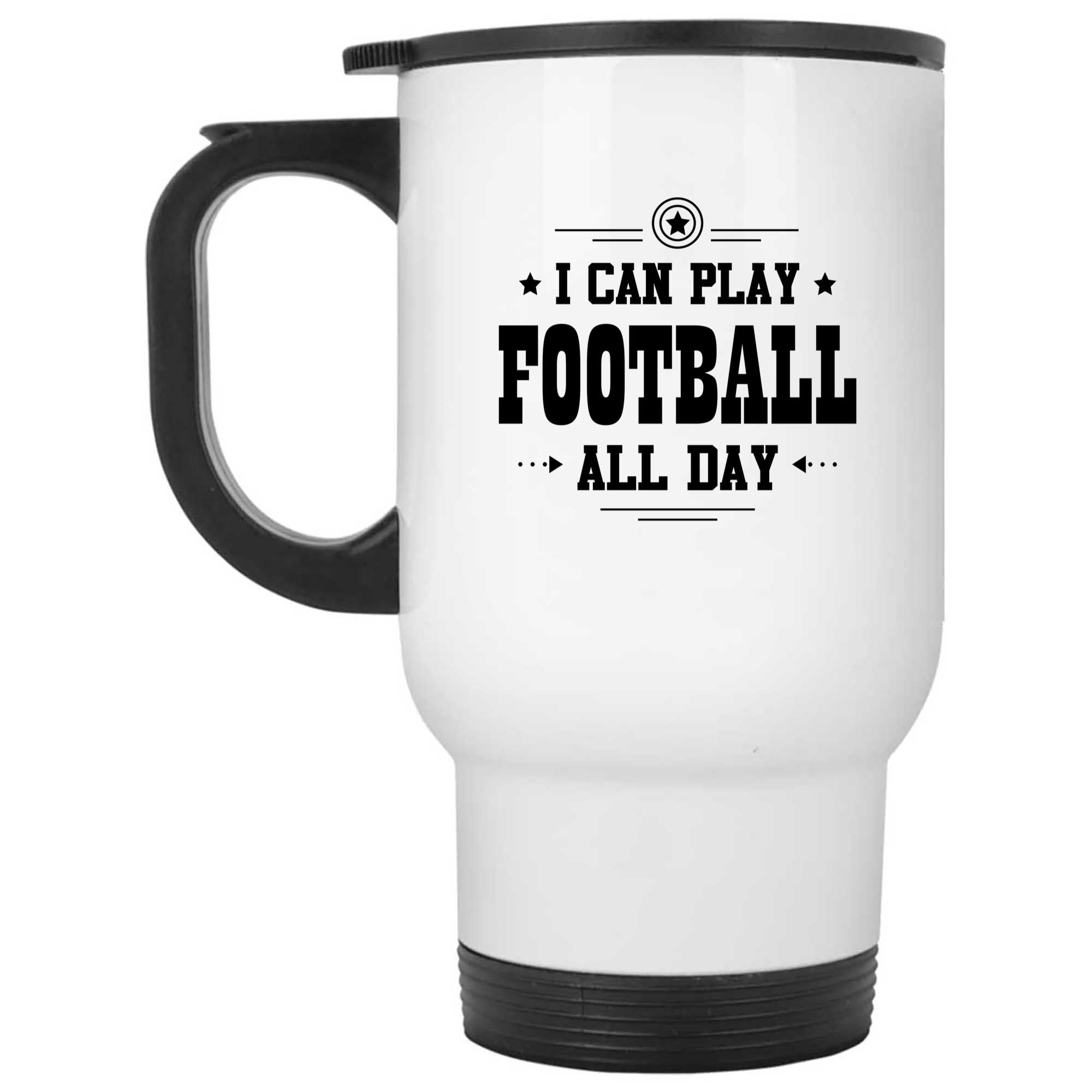 Skitongifts Funny Ceramic Novelty Coffee Mug I Can Play Football All Day hVkX4lQ