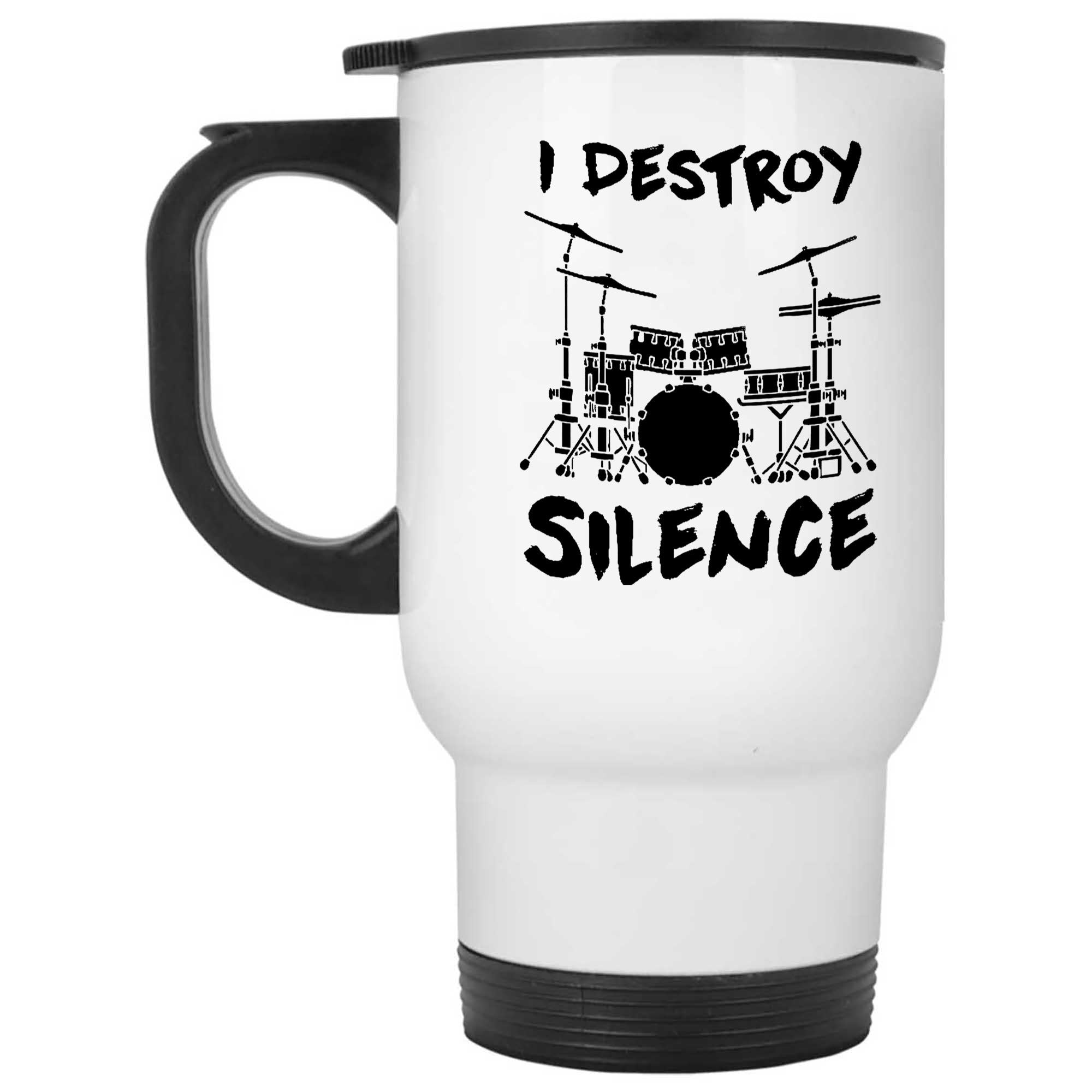 Skitongifts Funny Ceramic Novelty Coffee Mug I Destroy Silence FRNzMUa