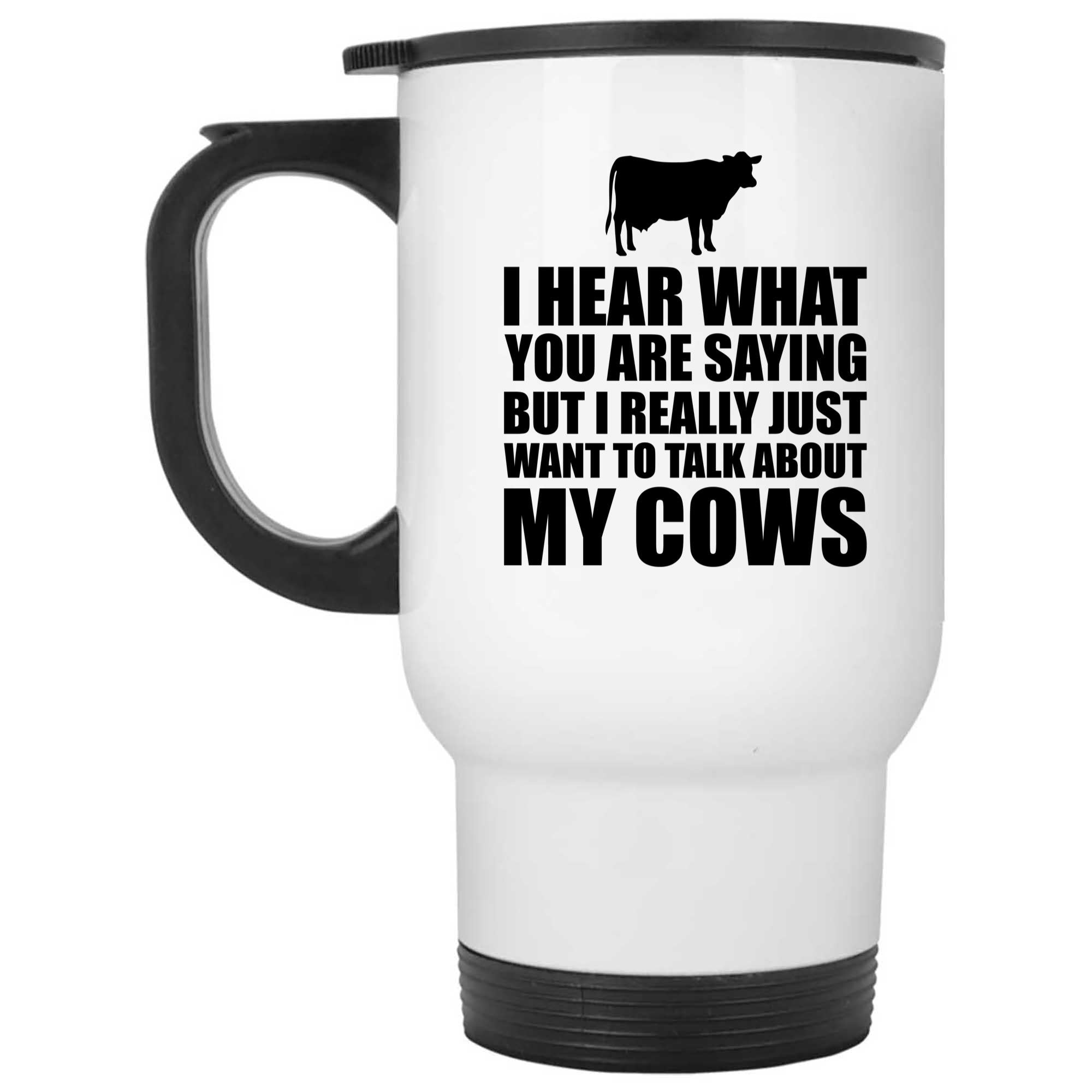 Skitongifts Funny Ceramic Novelty Coffee Mug I Hear What You Are Saying But I Really Just Want To Talk About My Cows Unique Dairy Farm Gaq0fxy