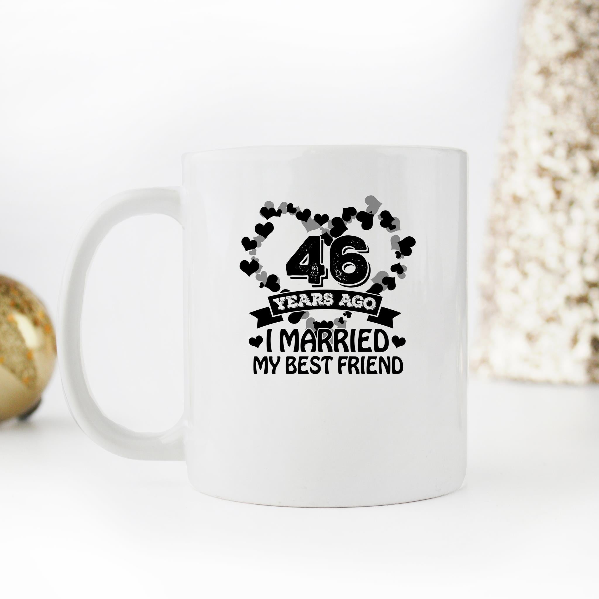 Skitongifts Funny Ceramic Novelty Coffee Mug I Married My Best Friend JFDlcnY