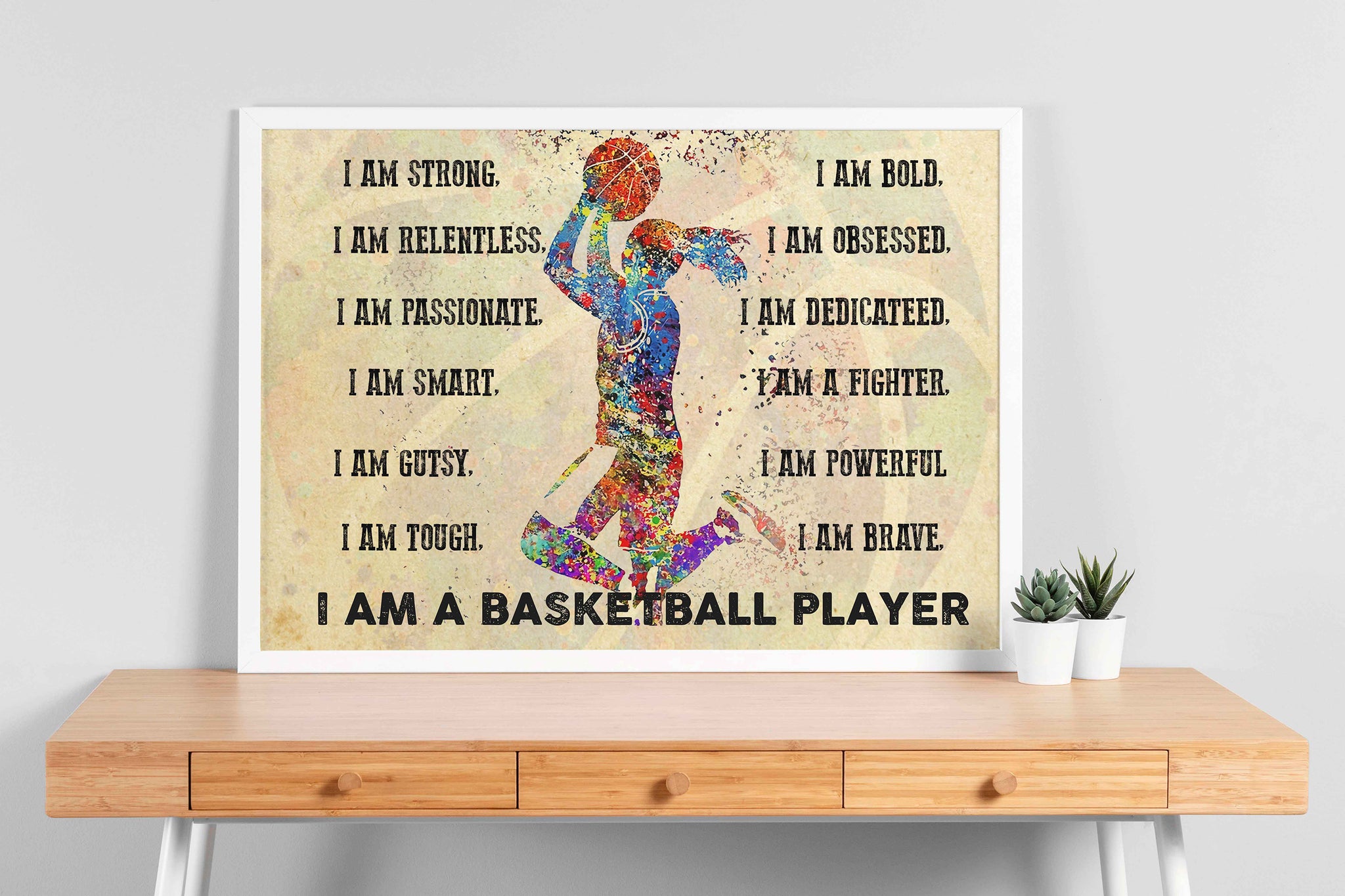 Skitongifts Wall Decoration, Home Decor, Decoration Room I Am A Basketball Player-TT2401