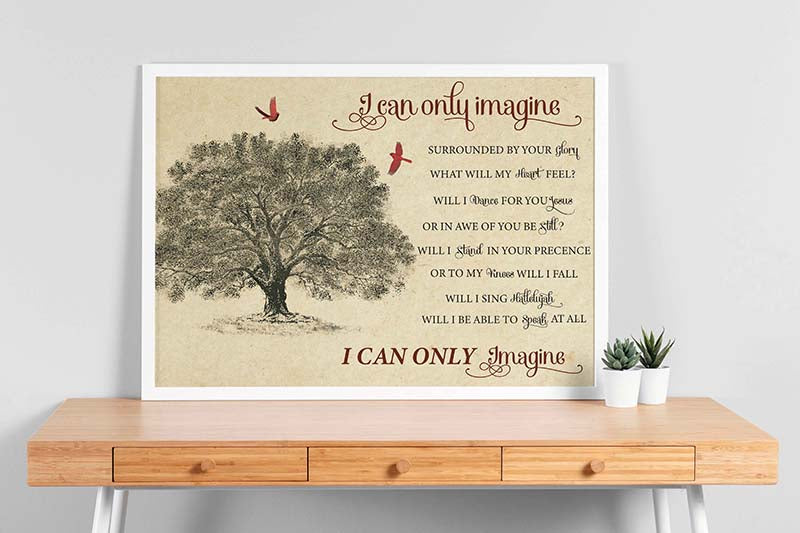 Skitongifts Wall Decoration, Home Decor, Decoration Room I Can Only Imagine Surrounded By Your Glory TT1503