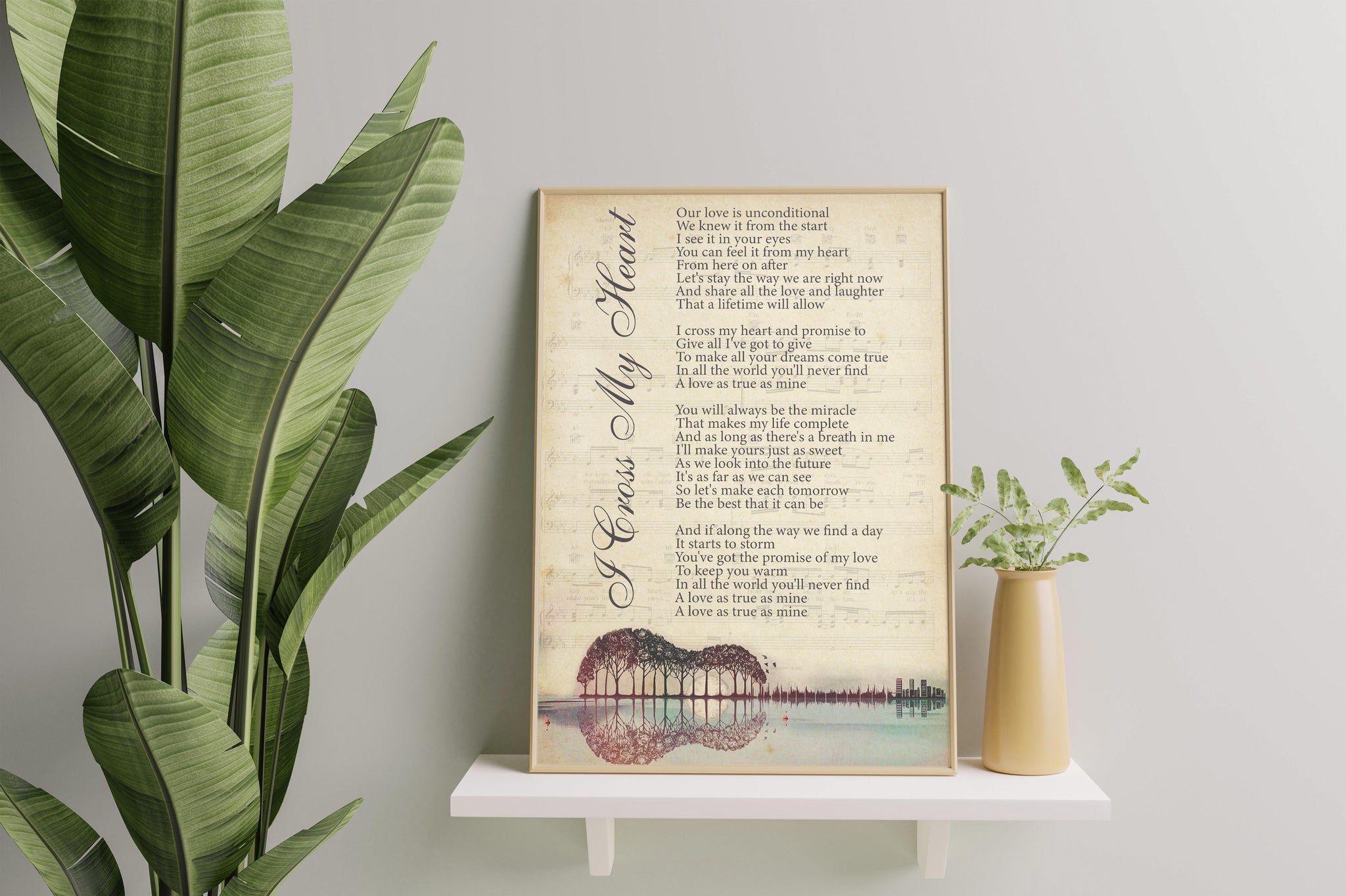 I Cross My Heart Song Lyrics Sheet Music-TT1608