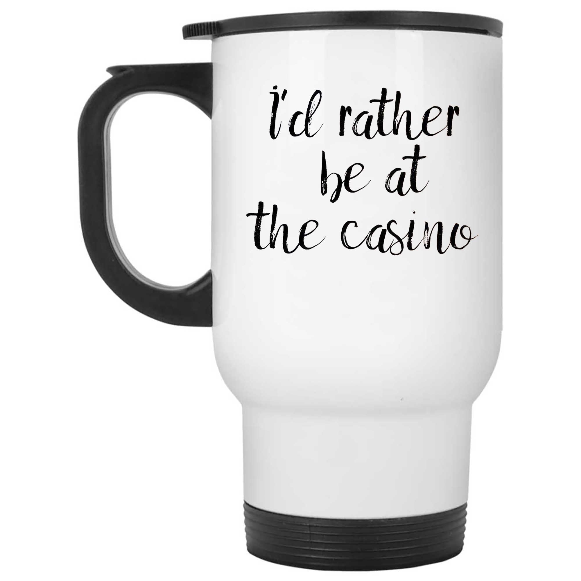 Skitongifts Funny Ceramic Novelty Coffee Mug I'd Rather Be At The Casino qrhFtn0