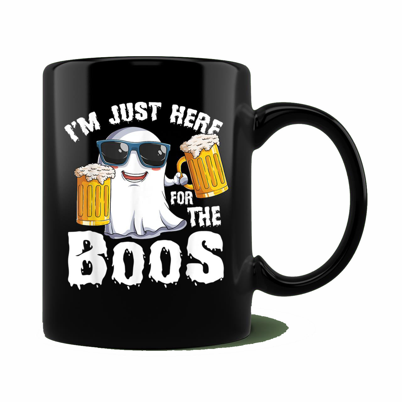 Skitongift Spooky Ceramic Novelty Coffee Mug I’m Just Here For The Boos Funny Halloween Ghost Mug