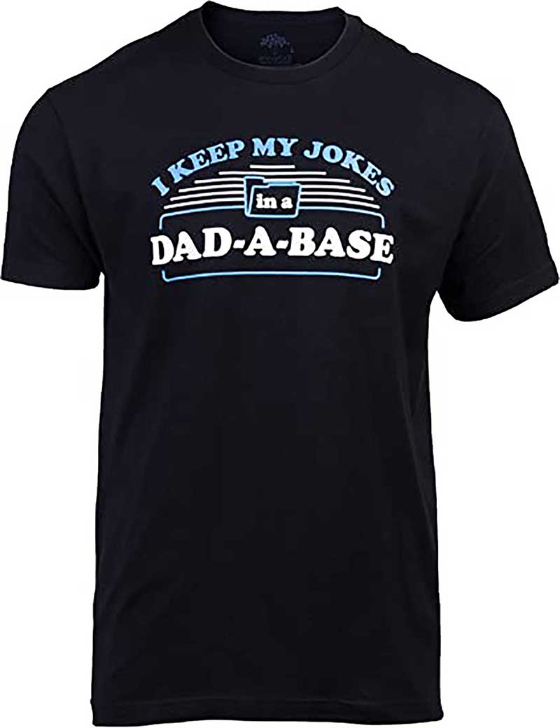 Skitongift I Keep My Dad Jokes in a Dad A Base Funny Father Tee Shirt, Grandpa Daddy Base Fathers Day Bad Pun Humor T Shirt
