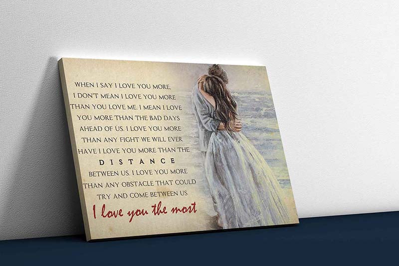 Skitongifts Wall Decoration, Home Decor, Decoration Room I Love You More Than The Distance Between Us-TT0910