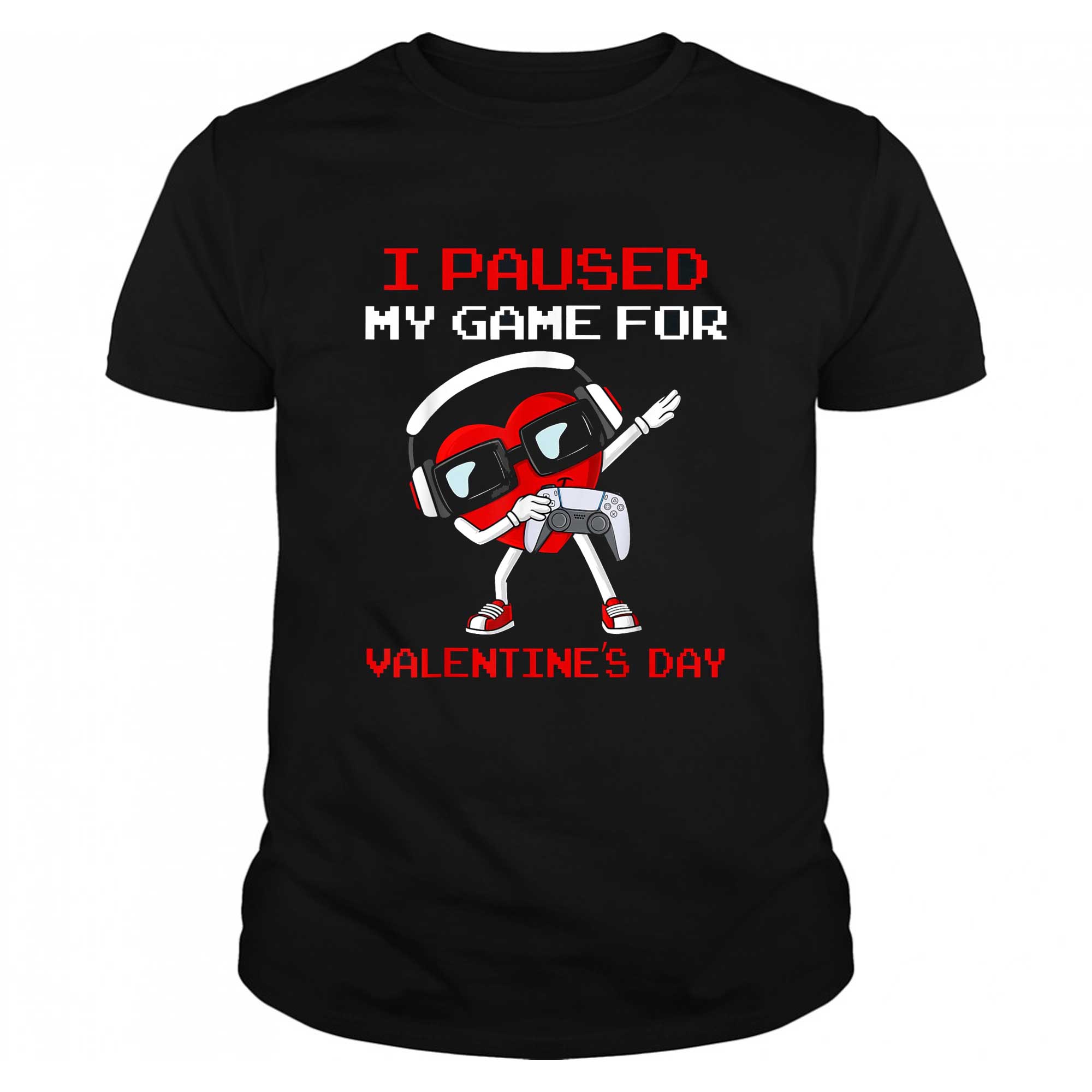Skitongift-I-Paused-My-Game-For-Valentines-Day-Heart-Boys-Girls-Kids-T-Shirt-Funny-Shirts-Long-Sleeve-Tee