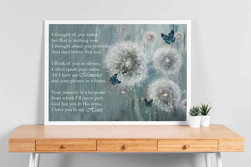 Skitongifts Wall Decoration, Home Decor, Decoration Room I Thought Of You Today But That Is Nothing New TT2102