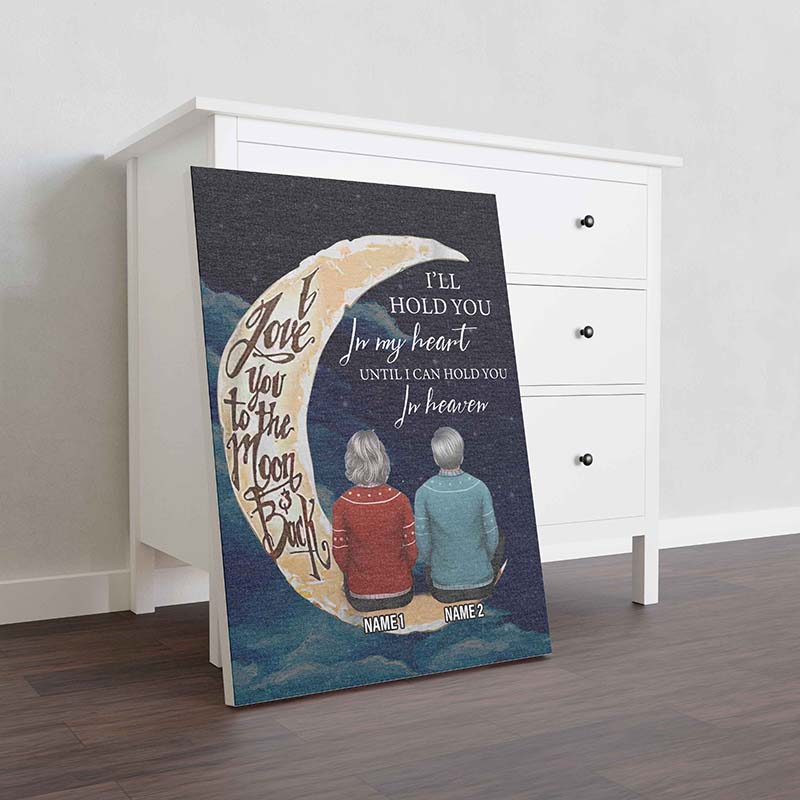 Skitongifts Wall Decoration, Home Decor, Decoration Room I'll Hold You In My Heart Until I Can Hold You In Heaven, Memorial Gift-TT2911