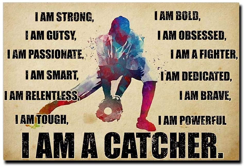 Im A Catcher Baseball Sport Proud Fun Hobby Quote Slogan Horizontal