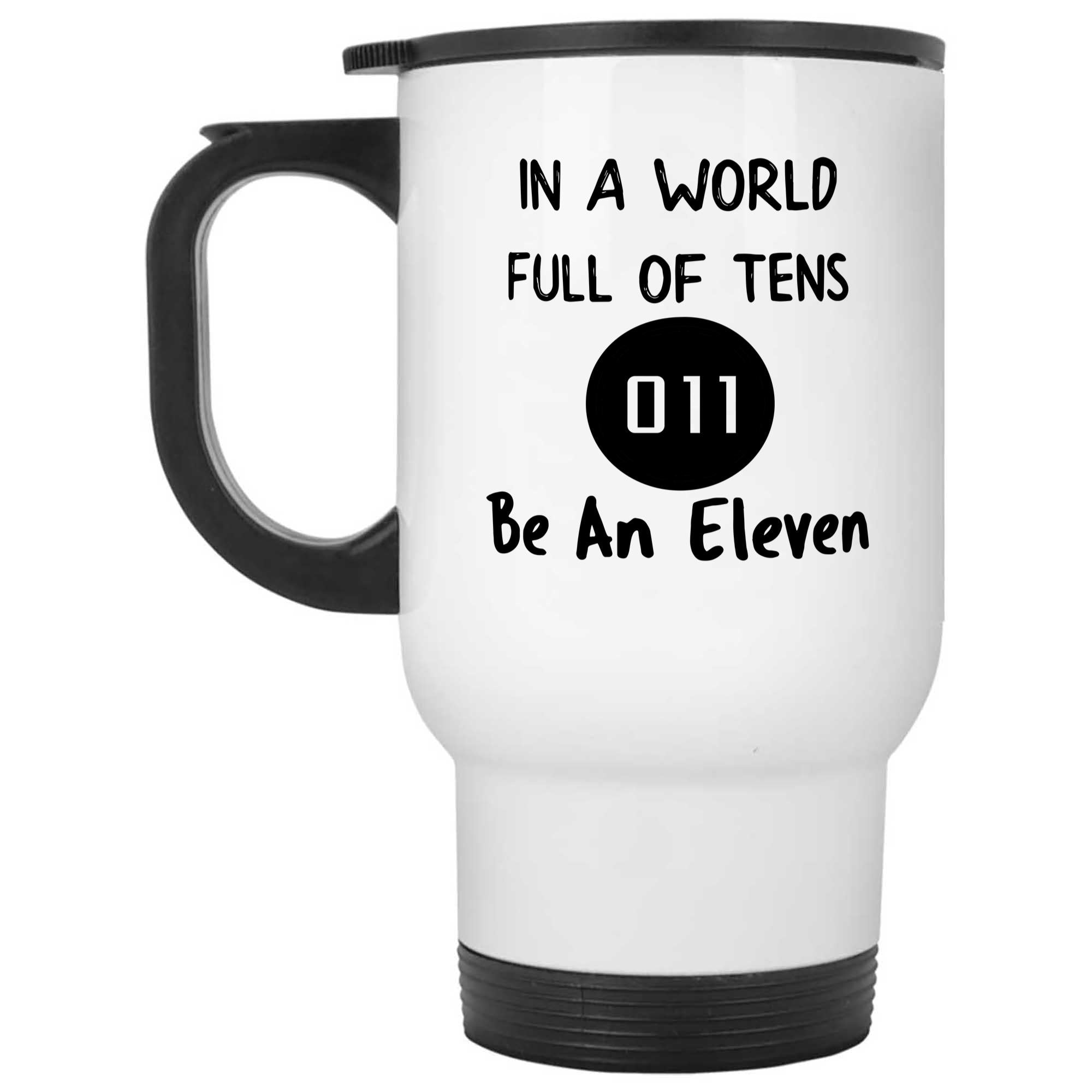 Skitongifts Funny Ceramic Novelty Coffee Mug In A World Of Ten Be An Eleven aJvYsBs