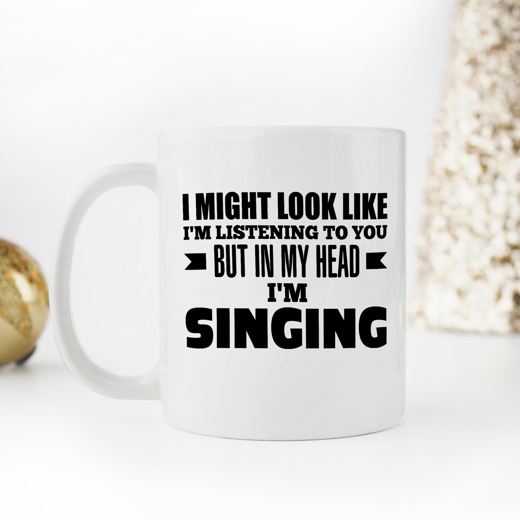 Skitongifts Funny Ceramic Novelty Coffee Mug In My Head I'm Singing wvjGdIU
