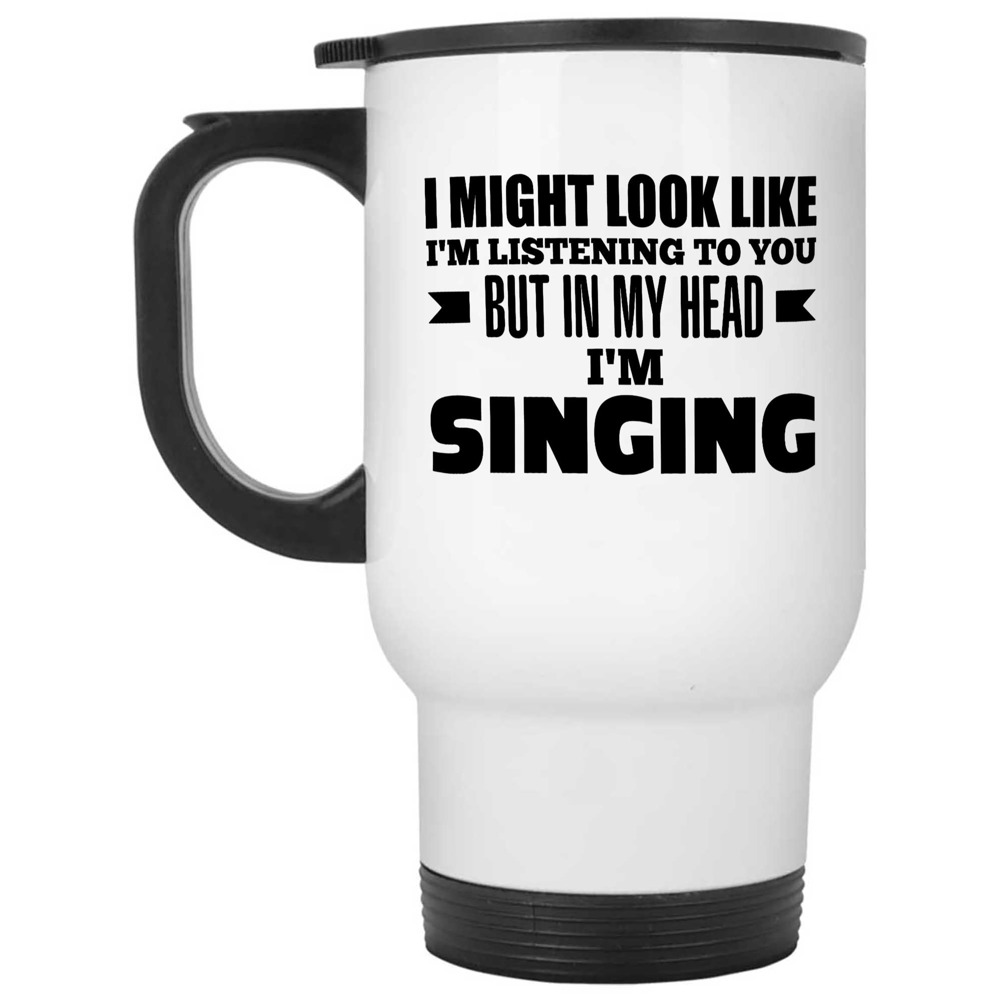 Skitongifts Funny Ceramic Novelty Coffee Mug In My Head I'm Singing wvjGdIU