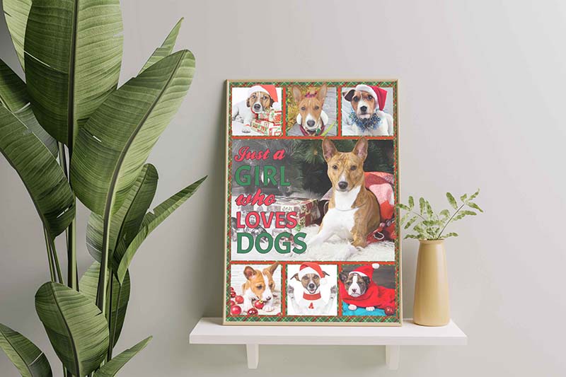 Just A Girl Who Loves Dog, Christmas Basenji Dog-TT0412