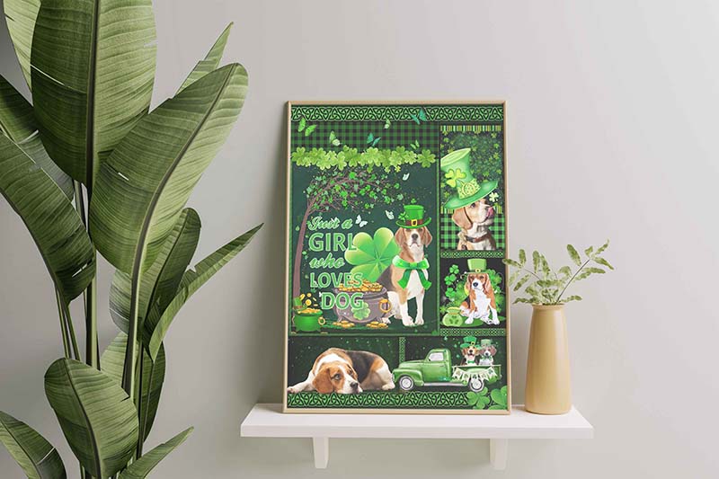 Just A Girl Who Loves Dog, St patrick day Beagle Dog-TT1712