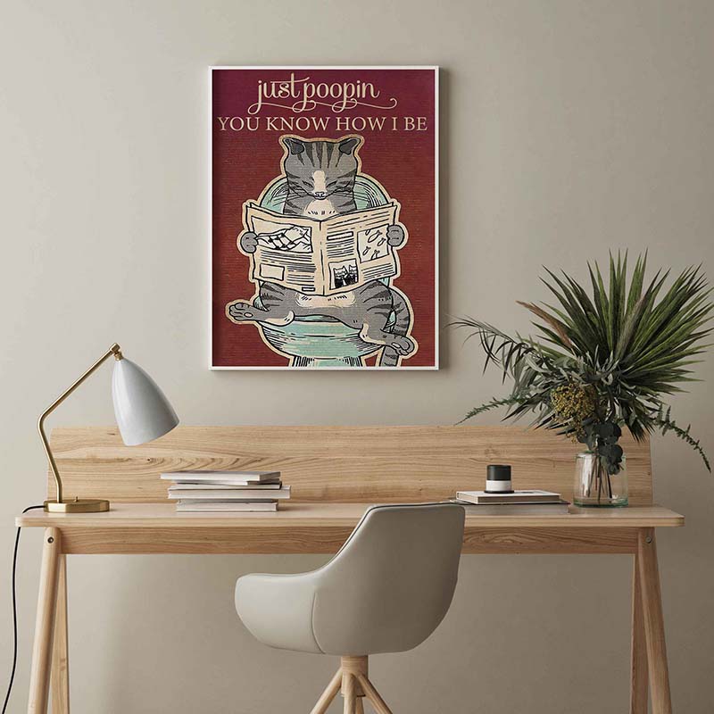 Skitongifts Wall Decoration, Home Decor, Decoration Room Just Poopin You Know How I Be-TT2203