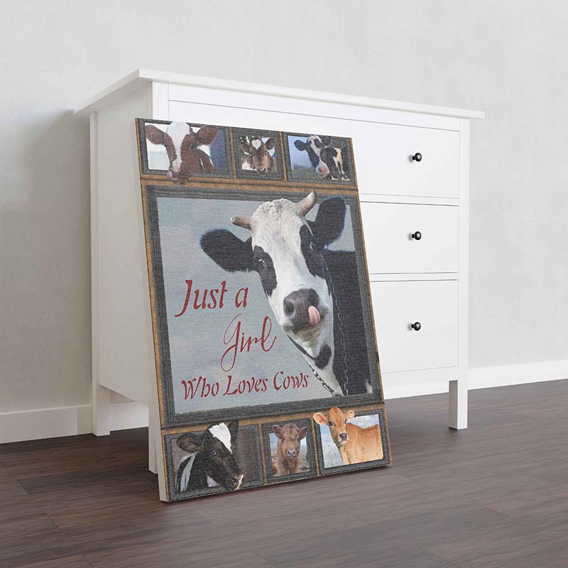 Skitongifts Wall Decoration, Home Decor, Decoration Room Just A Girl Who Loves Cows-TT2211