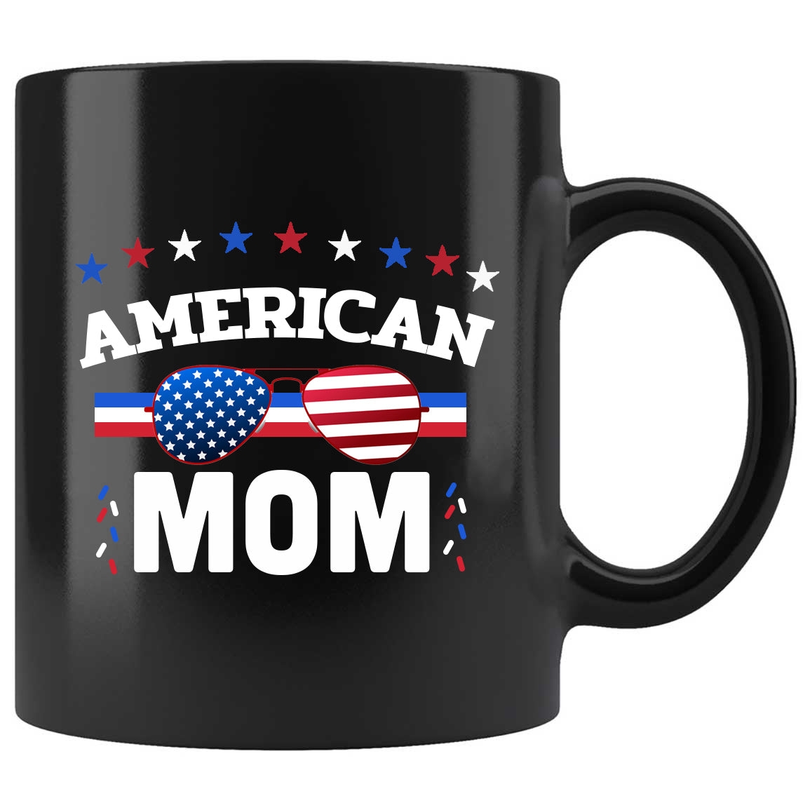 Skitongifts Funny Ceramic Coffee Mug For Birthday, Mother's Day, Father's Day July 4th Soon To Be Mom All American Mom Quote Birthday Christmas