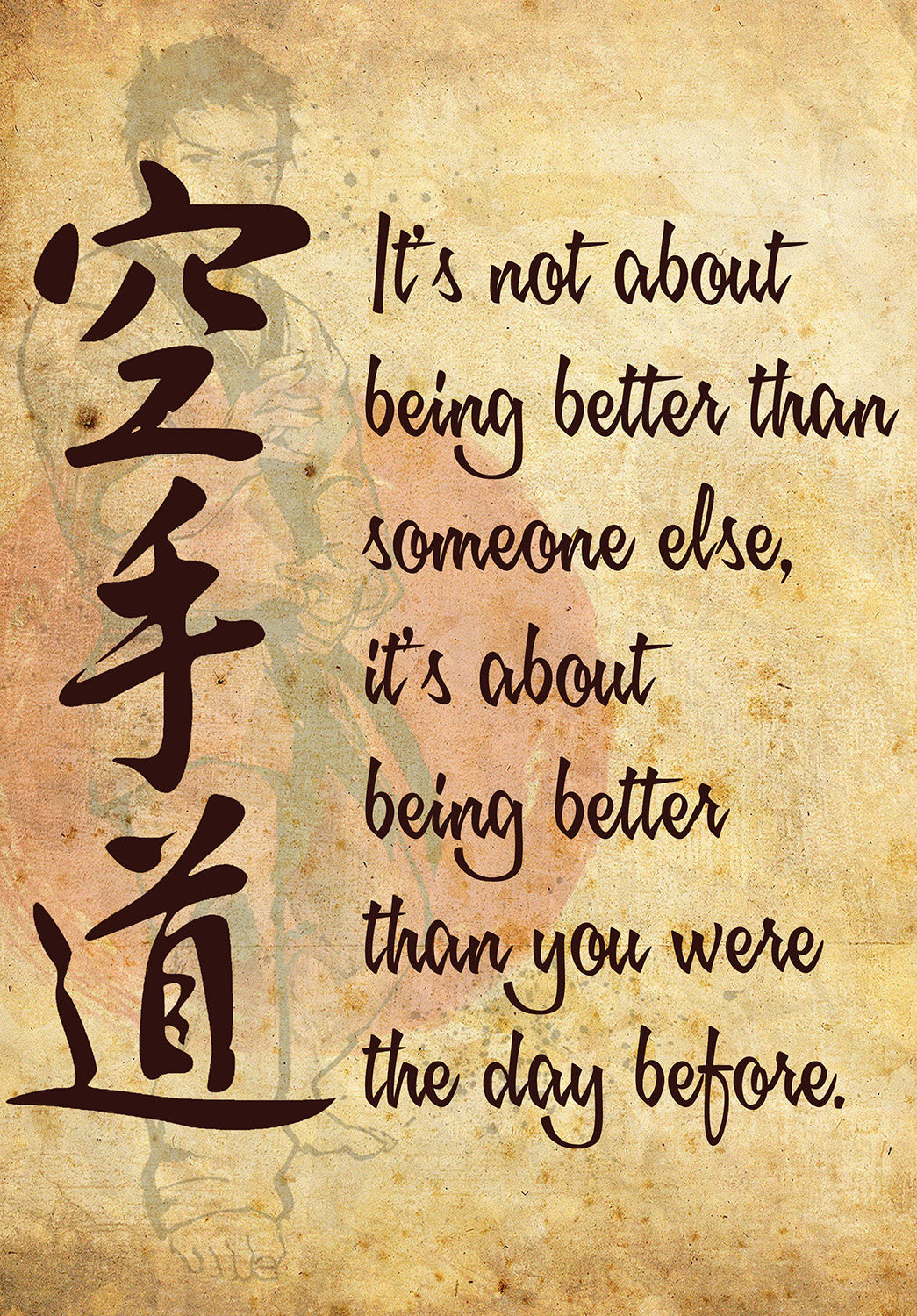 Karate Kanji Its Not About Being Better Than Someone Else-TT1708