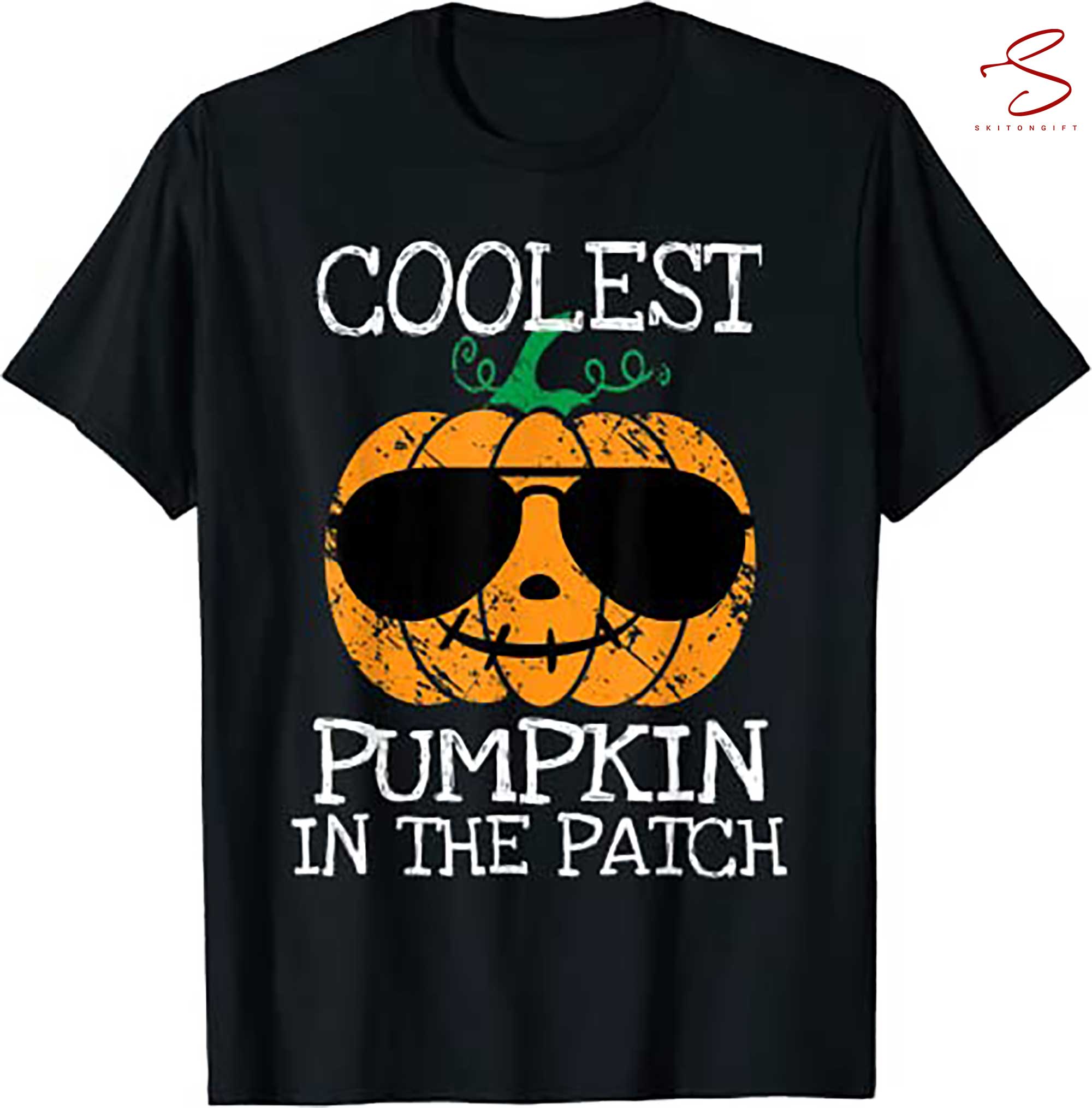 Skitongift Kids Coolest Pumpkin In The Patch Halloween Boys Girls Men T Shirt