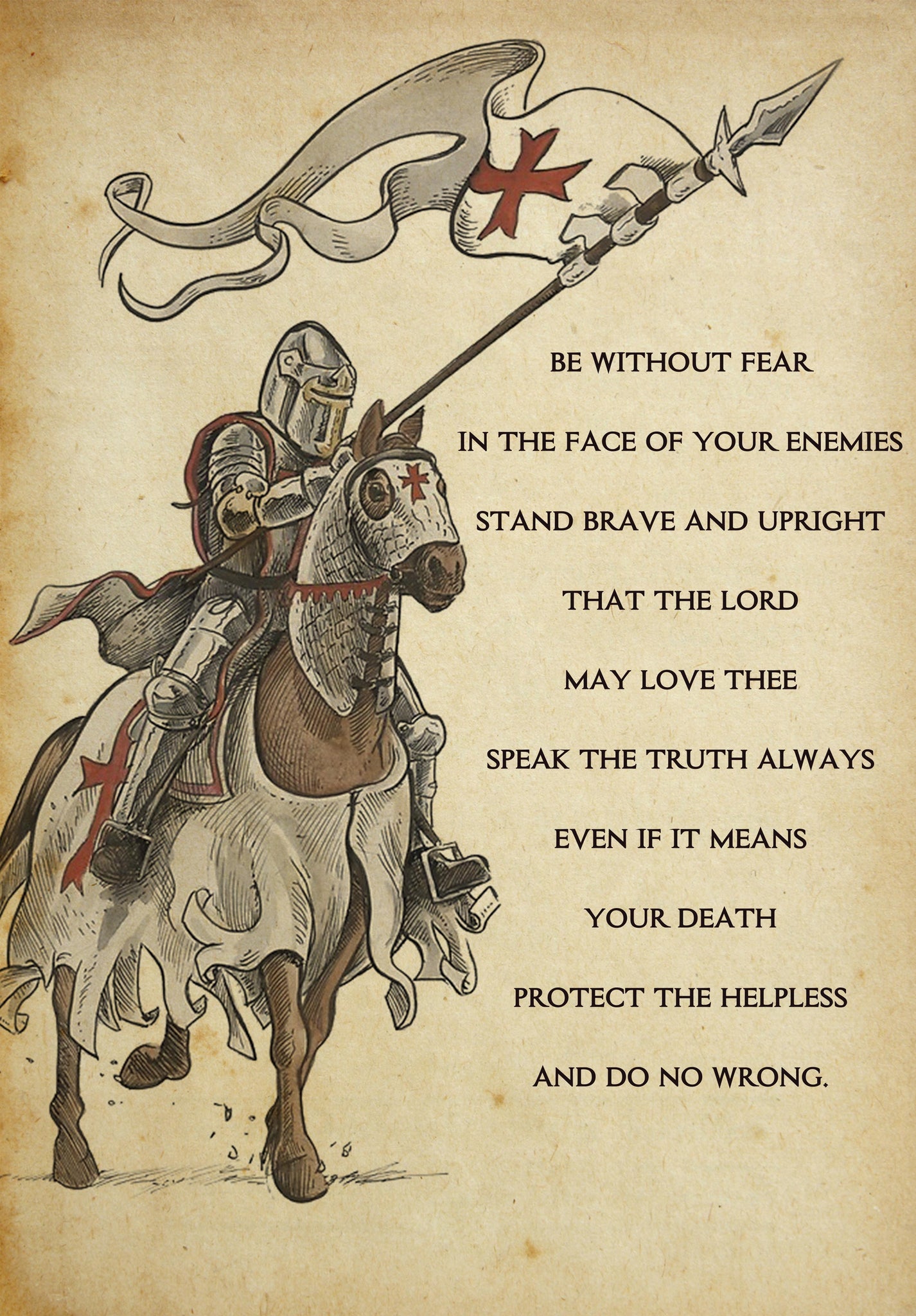 Knight Templar Be Without Fear Knight Templar Warrios-TT1708