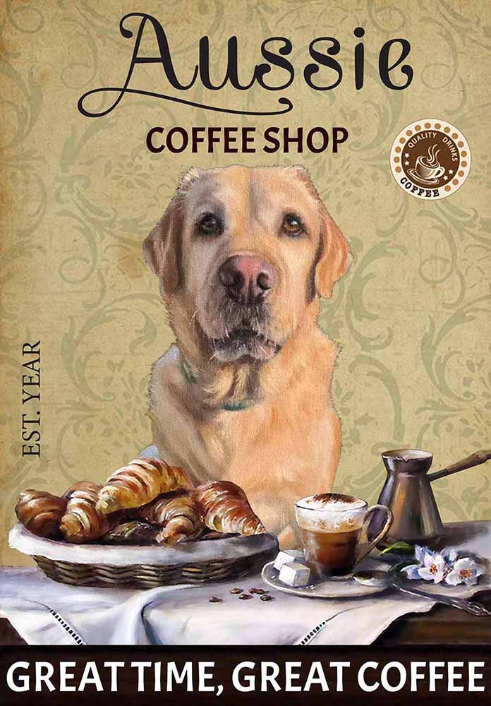 Labrador Dog Coffee Shop-TT3008