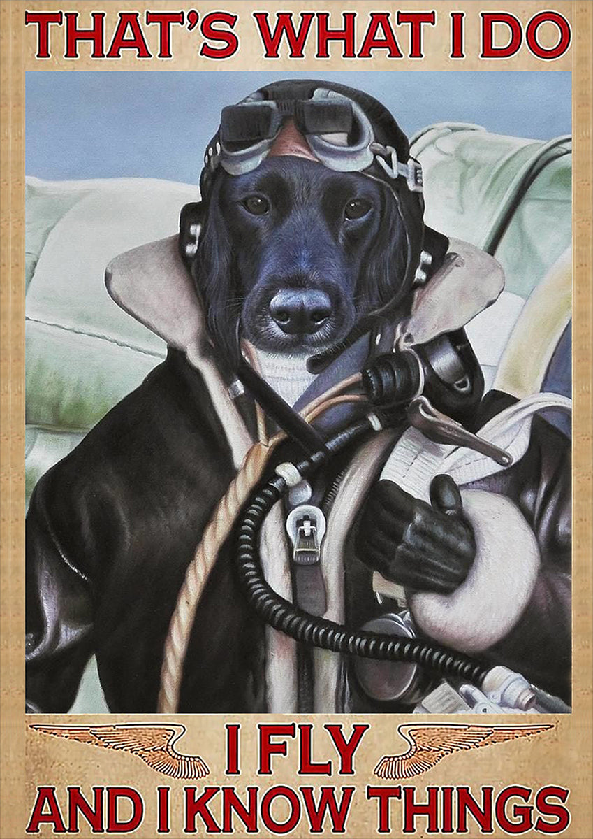 Labrador Retriever Dog That's What I Do I Fly And I Know Things Dog Lover