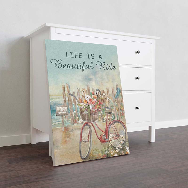 Skitongifts Wall Decoration, Home Decor, Decoration Room Life Is A Beautiful Ride-TT0311