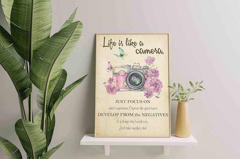 Life Is Like A Camera Just Focus On What's Important Capture The Good Times-TT1910