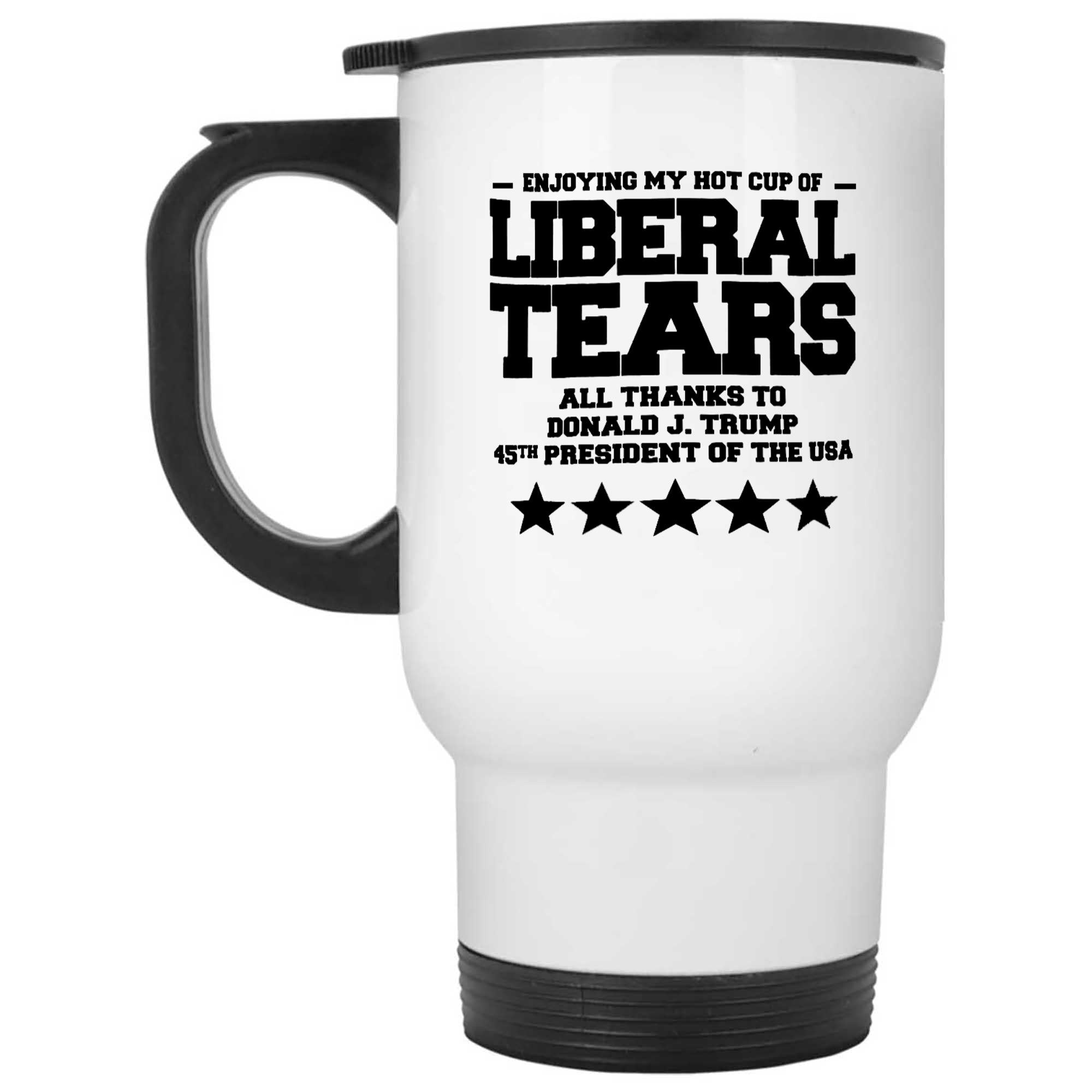 Skitongifts Funny Ceramic Novelty Coffee Mug Limited Edition Hot Cup Of Liberal Tears,45th President Donald Trump fkBDXZo