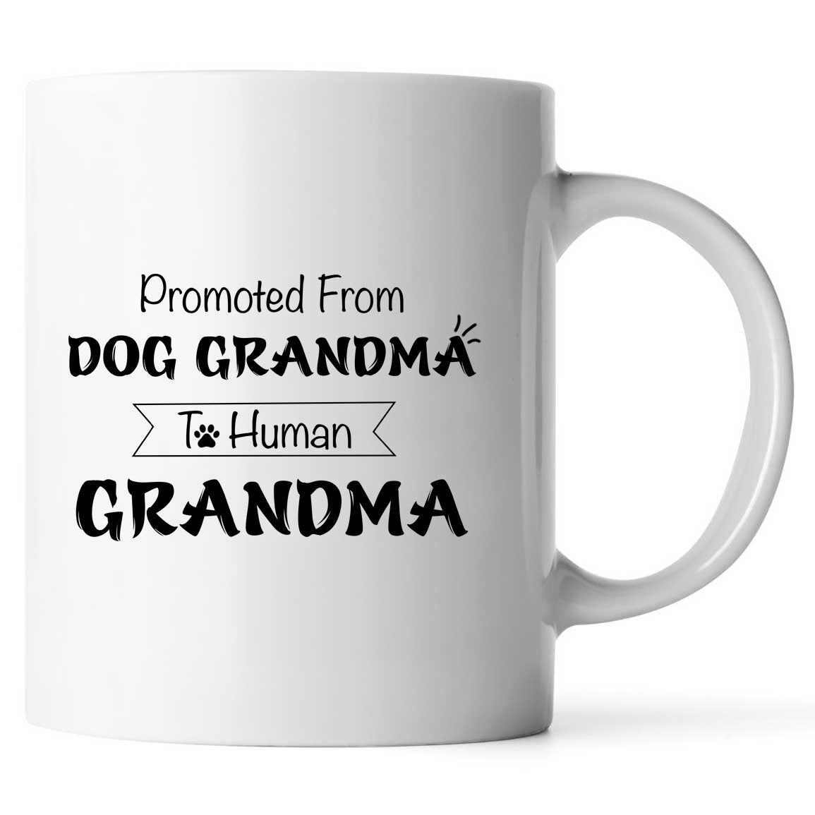 Promoted From Dog Grandma To Human Grandma Coffee Mug