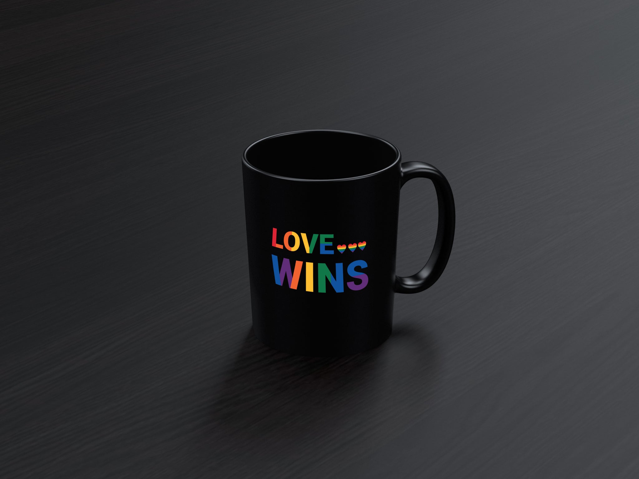 Skitongifts Funny Ceramic Coffee Mug For Birthday, Mother's Day, Father's Day, Christmas Love Wins For Lgbt