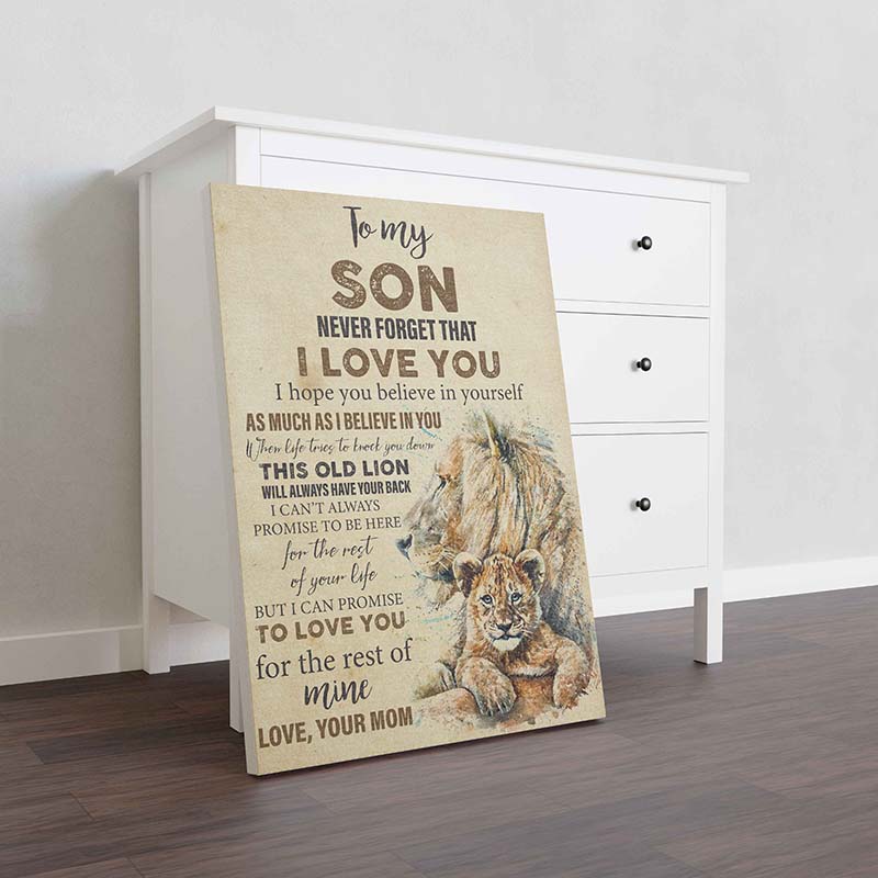 Skitongifts Wall Decoration, Home Decor, Decoration Room Lion Mom to My Son This Old Lion-TT0612