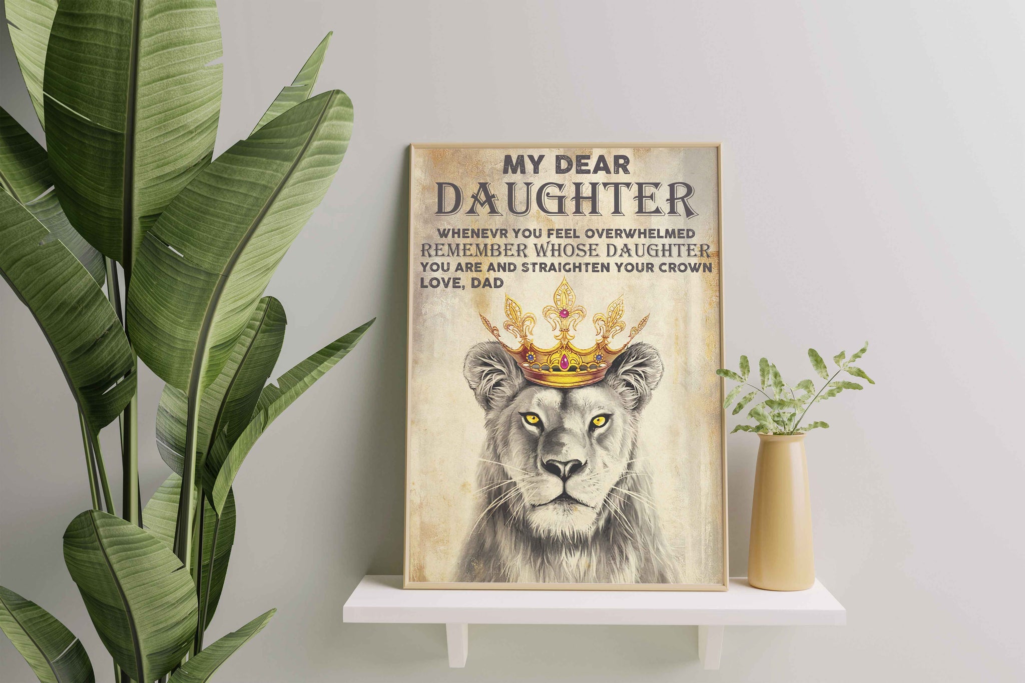 Lion To My Daughter Whenever You Feel Overwhelmed Remember Whose Daughter Love Dad-TT1201